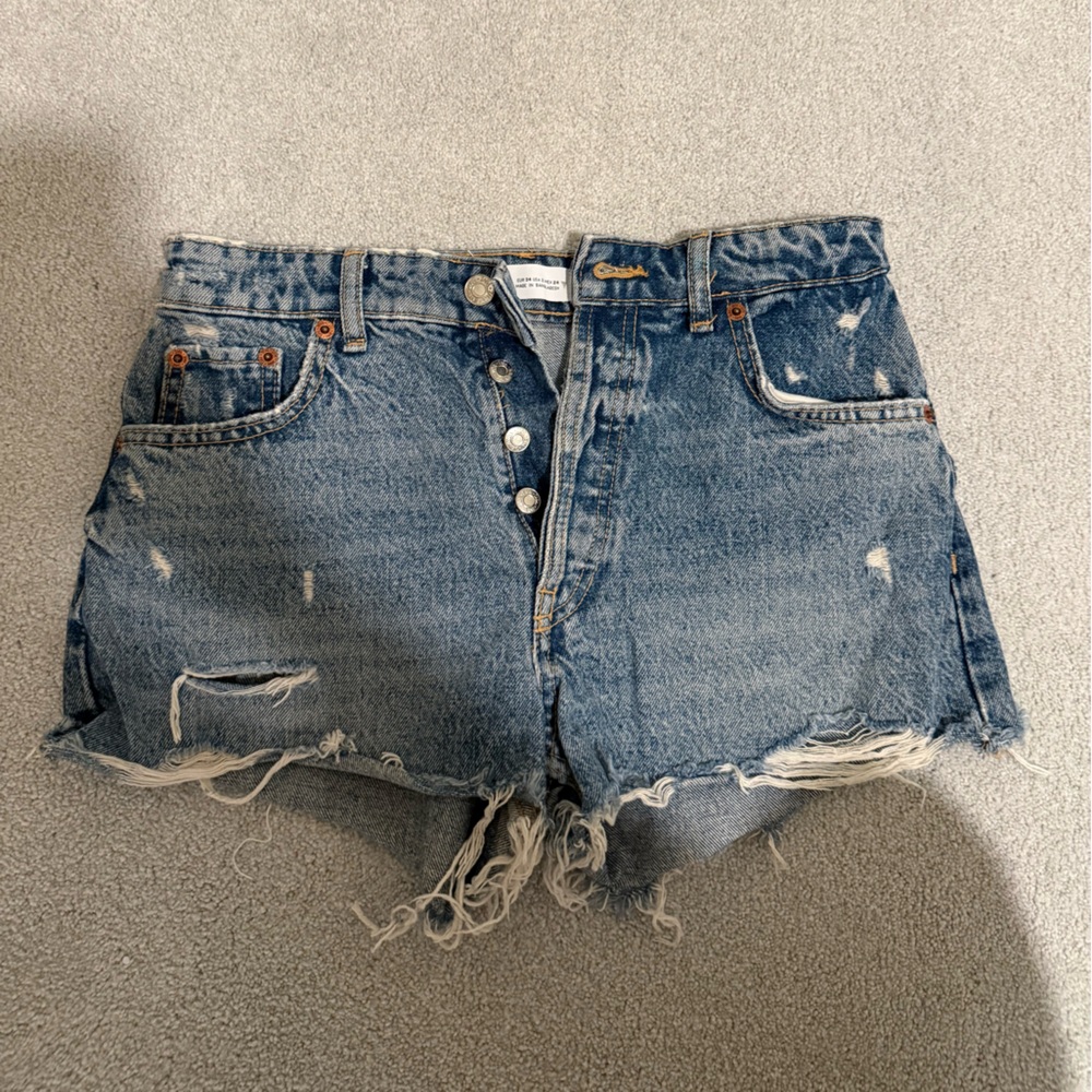 Zara Frayed Blue Women's Jeans